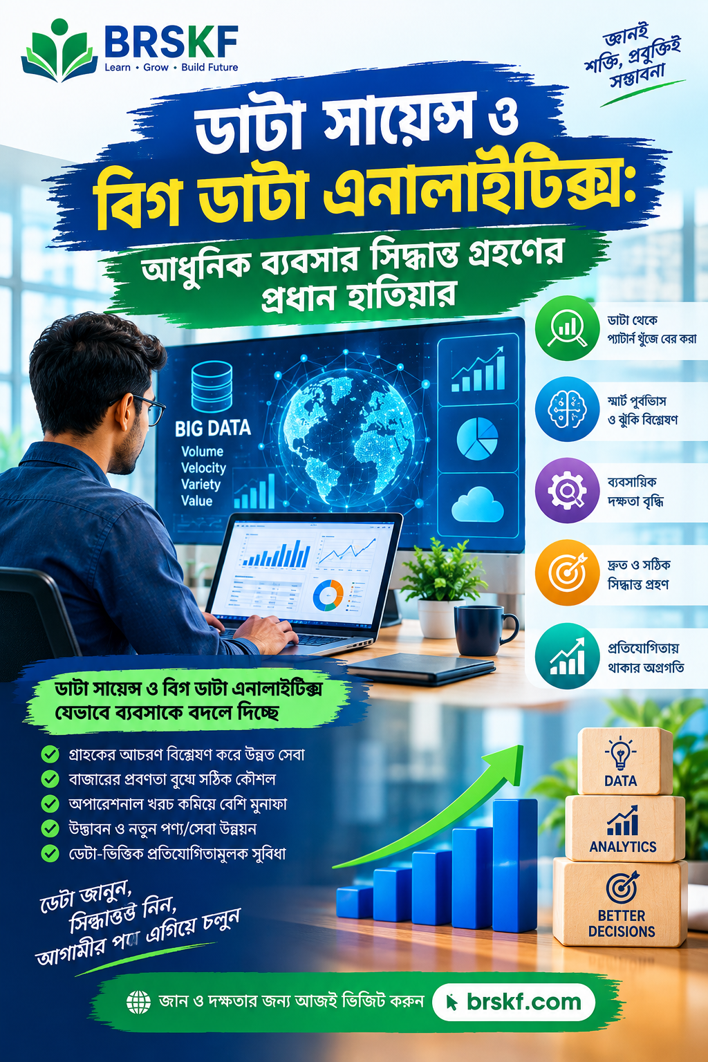 ডাটা সায়েন্স ও বিগ ডাটা এনালাইটিক্স: আধুনিক ব্যবসার সিদ্ধান্ত গ্রহণের প্রধান হাতিয়ার